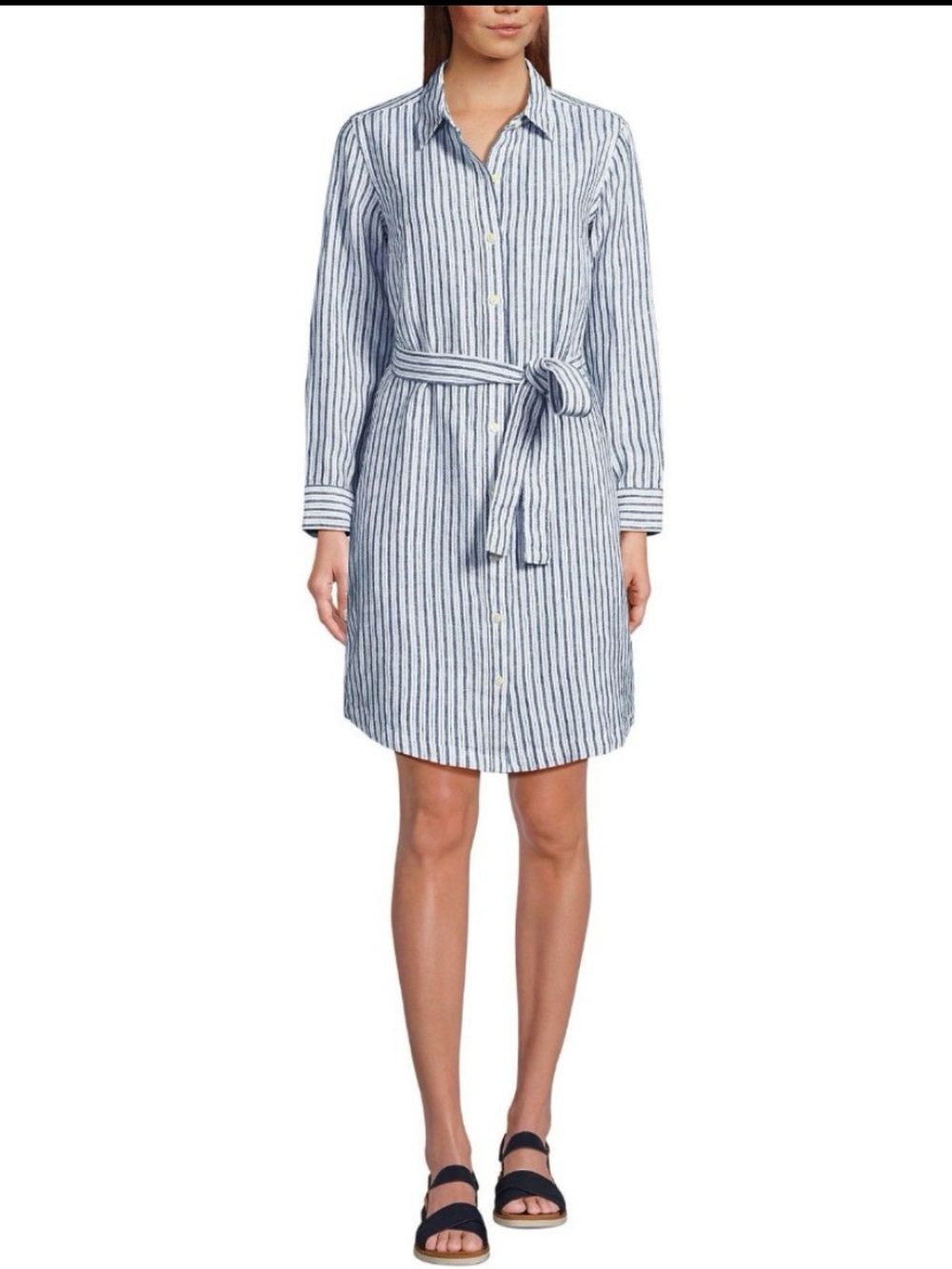 Lands’ End linen shirt dress